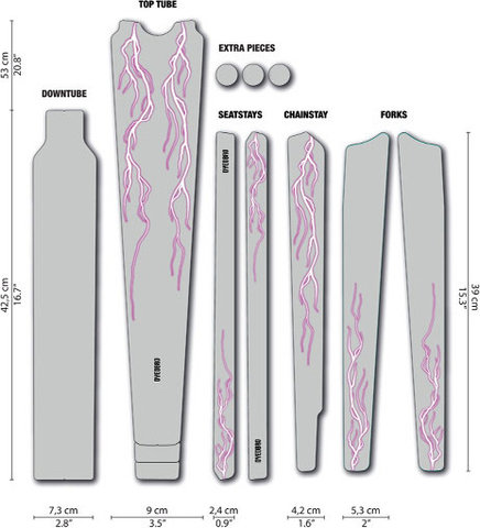 DYEDBRO Set de lámina protectora de cuadros gravel - lightning pink