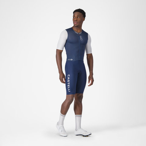 Castelli traje de contrarreloj Saturday Morning Skinsuit S/S - belgian blue white | M