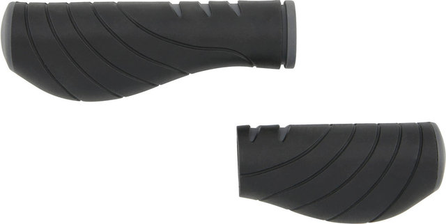 CONTEC Puños de Manillar Ergo + para Mandos Giratorios - negro-gris | 130 mm / 92 mm | one size