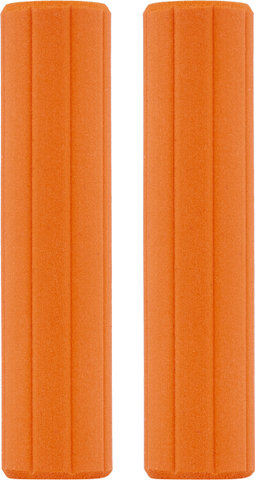 ESI Poignées de guidon en silicone nervurées épaisses - orange/130 mm