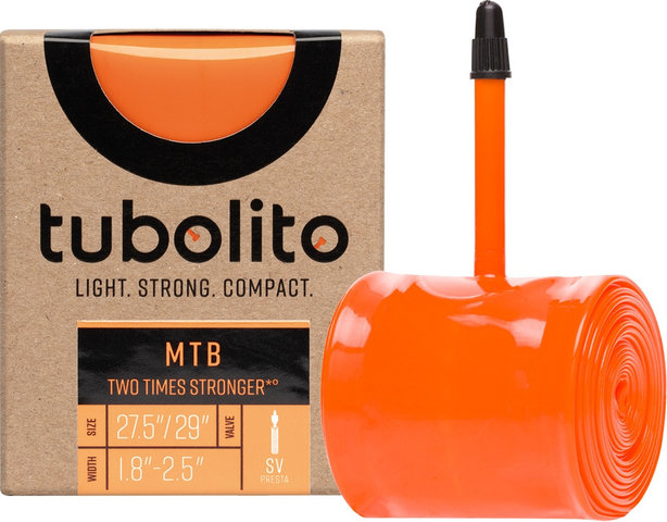 tubolito Cámara Tubo-MTB TPU 27,5" / 29" - naranja | Válvula Presta (SV) | 47-584 a 62-622 | 42 mm
