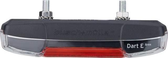 busch+müller Lampe Arrière à LED Dart E Brex Feu de Freinage pour E-Bike (StVZO) - noir-rouge