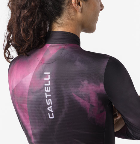 Castelli Prismatic Thermal L/S Women's Jersey - black deep bordeaux | S