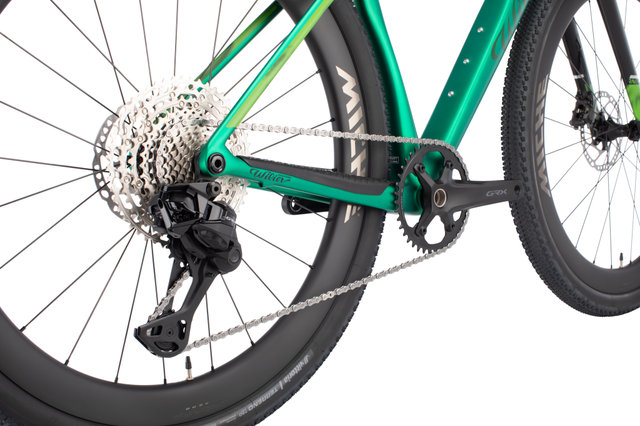 Wilier Rave SLR ID2 GRX Di2 1x12-speed Carbon Graff Aero 48 gravel bike - pixel green matt | 28" | M | 170,0 mm