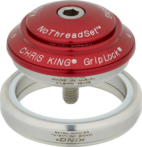 Chris King DropSet 2 IS42/28.6 - IS52/40 GripLock Headset - red/1 1/8" - 1,5" tapered/IS42/28,6 - IS52/40