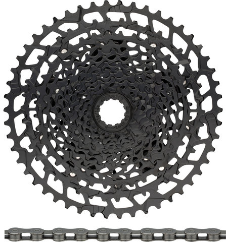 SRAM Kit de Mise à Niveau NX Eagle 1x12 vitesses VAE avec Cassette - black - NX grey/14 dents/Shimano MTB/Shimano VTT/aucun/11-50/aucun/sans