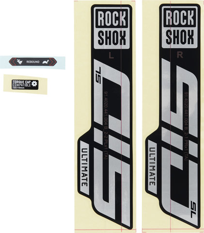 RockShox Sticker Set for SID SL Ultimate - 2021 Model - gloss black-gloss polar foil