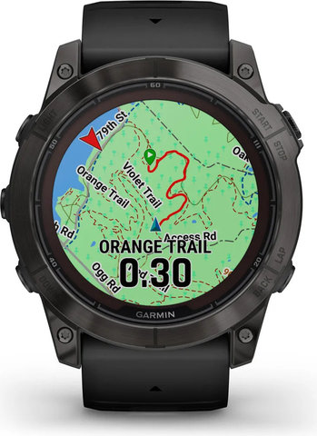 Garmin fēnix 7X Pro Sapphire Solar Edition Titan Smartwatch - schwarz-carbongrau