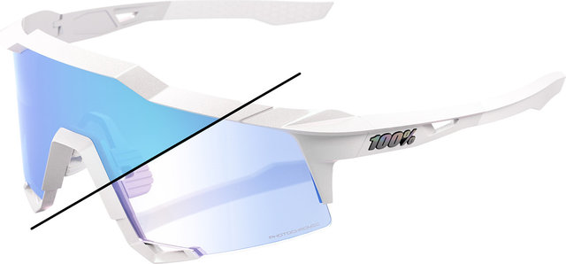 100% Speedcraft Photochromic Sports Glasses - bastille | blue mirror photochromic