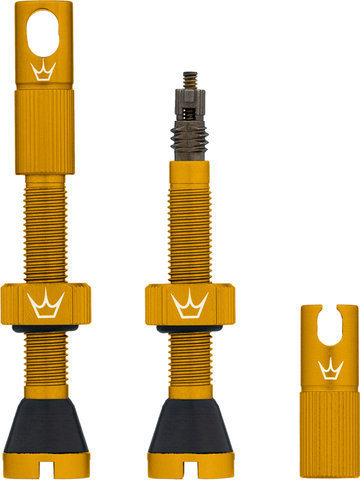 Peaty's Holeshot Fast Flow tubeless valves - gold | Presta Valve (SV) | 42 mm