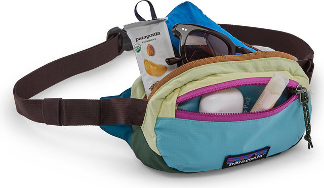 Patagonia Riñonera Terravia Mini Hip Pack - patchwork snowmelt blue