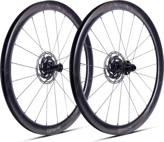 ERE Research Genus II CL45 Carbon Disc Center Lock 28" Laufradsatz - black-black/142 mm/100 mm/Shimano Road/Non Boost/Non Boost/28"