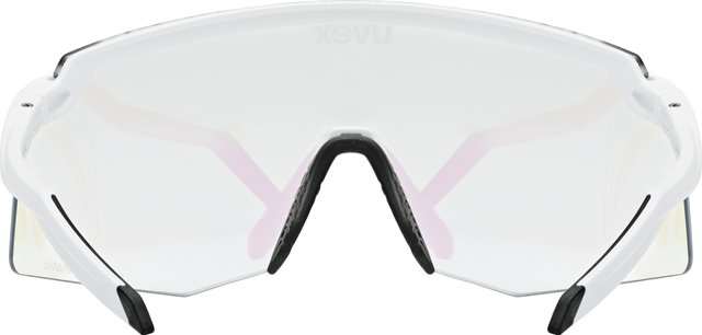 uvex uvex pace stage V lunettes de sport - white mat/mirror green
