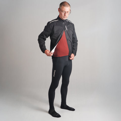 GripGrab RIDE chaqueta impermeable ligera de lluvia - black/M