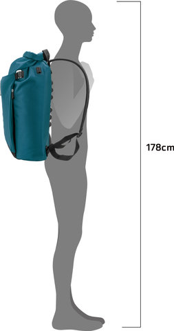 ORTLIEB Vario Lite QL2.1 22 L Backpack-Bicycle Bag Hybrid - petrol/22 l