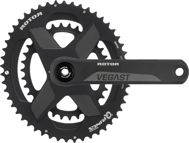 Rotor VEGAST Kurbelgarnitur mit Direct Mount Spidering, Q-Rings - anthrazit | 172,5 mm 34-50 Offset