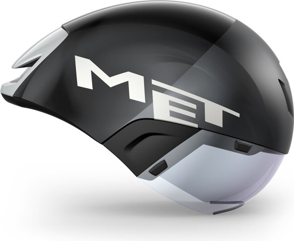 MET Codatronca Zeitfahrhelm - black silver matt glossy | 56 - 58 cm