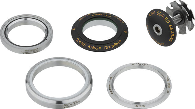 Chris King DropSet 5 IS42/28,6 - IS52/40 GripLock Steuersatz - two tone-black-gold/1 1/8" - 1,5" tapered/IS42/28,6 - IS52/40