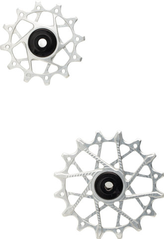 Garbaruk Juego de Poleas de Cambio 12 + 16 Dientes para SRAM 11/12 Velocidades - silver | 12 dientes (rueda guía), 16 dientes (rueda tensora)