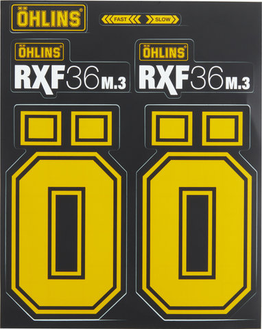 ÖHLINS Sticker set for RXF36 suspension fork - yellow | 29"