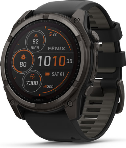 Garmin fenix 8 Solar Sapphire Titanium GPS 51 mm Multisport Smartwatch - graphite-carbon gray