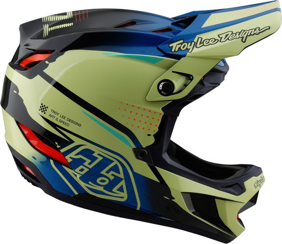 Troy Lee Designs Casque D4 Carbon MIPS - drip glo yellow/55 - 56 cm