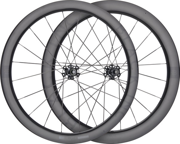 Black Inc 48|58 Disc Center Lock Carbon 28" Laufradsatz - black label/28"/Non Boost/Non Boost/100 mm/142 mm/Shimano Road/142 mm/100 mm/Shimano Road/100 mm