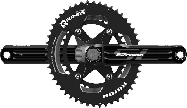 Rotor 2INpower power meter set SL 2x crankset, round - black/172,5 mm