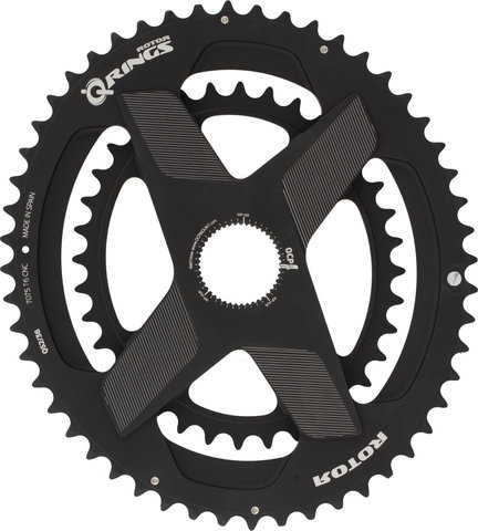 Rotor Set de Pédalier à Capteur INPower DM Road avec Spidering, Q-Rings - schwarz | 175,0 mm | 36-52