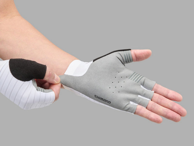 Shimano S-Phyre Flash Halbfinger-Handschuhe - white/M