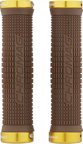 Chromag Squarewave Lock On Lenkergriffe - brown-gold/142 mm