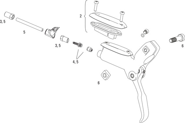 SRAM Piezas de repuesto palancas de frenos Level - 3/negro