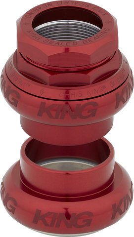 Chris King GripNut Sotto Voce EC30/25,4 - EC30/26 Gewindesteuersatz - red/1"/EC30/25,4 - EC30/26