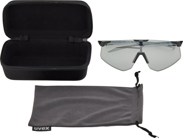 uvex pace perform V Sportbrille - black matt/litemirror silver