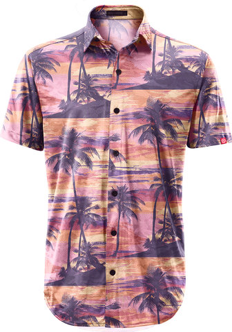 Loose Riders Party Shirt - sunset palms/M