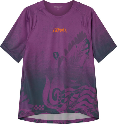 Endura Maillot Singletrack Print S/S pour Dames - end purple | M
