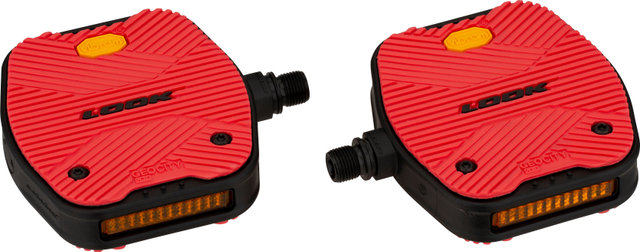 Look Geo City Grip Platform Pedals - red