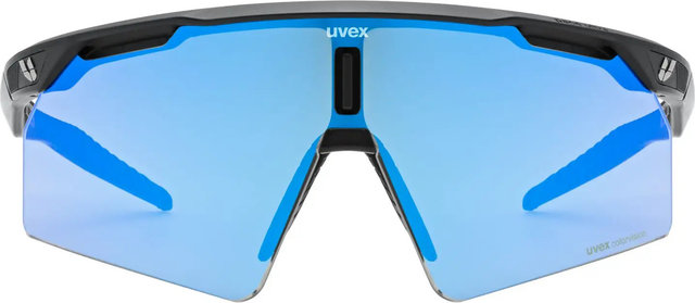 uvex Ultimate Pace Ultra L CV Sportbrille - black matt | buzzy blue