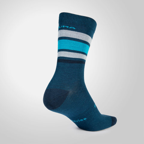 Endura Calcetines BaaBaa Merino a rayas - blueberry