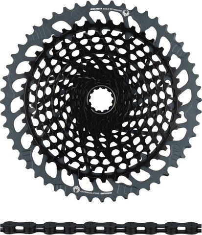 SRAM X01 Eagle XG-1295 Cassette + Eagle Chain 12-speed Wear Kit - black - XX1 black/126/10-52