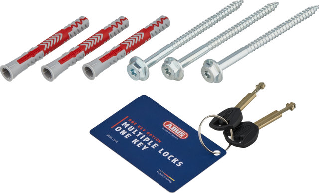 ABUS WCH Wall Anchor + ACH 9KS Plug-in Chain - black/110 cm