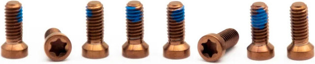 OAK Components Juego de Tornillos de titanio M4x9 para platos 8-bolt - copper