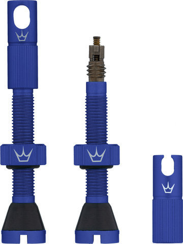 Peaty's Holeshot Fast Flow tubeless valves - navy | Presta Valve (SV) | 42 mm