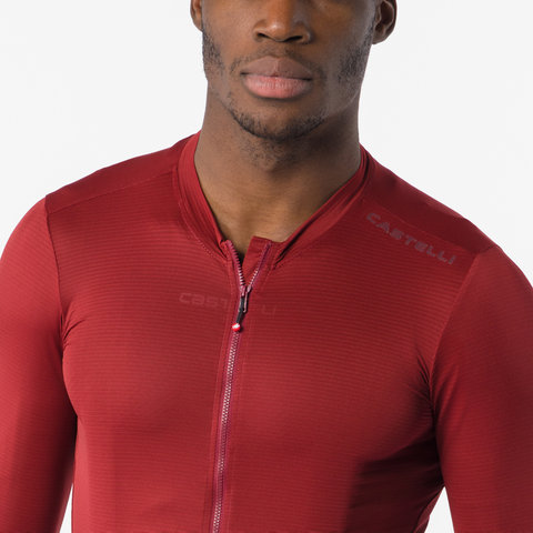 Castelli Espresso 2 L/S Jersey - garnet | M