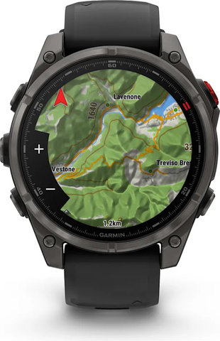 Garmin Fenix 8 Pro – 47 mm AMOLED Sapphire Titanium GPS multisport smartwatch - black-carbon gray