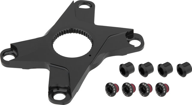 Rotor Étoile de Pédalier ALDHU 3D+ / VEGAST, 4 bras, boulonnage de 110 mm - noir-brillant