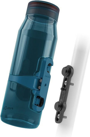 FIDLOCK TWIST Life Trinkflasche 700 ml mit Bike Base Haltesystem - transparent-blau | 700 ml