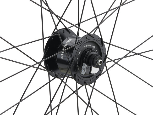 bc basic Urban Deore V-Brake - DT Swiss 535 28" Dynamo Wheel - schwarz | 100 mm | front wheel only | Non Boost | front wheel only | 28"