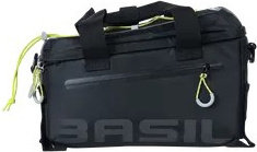 Basil Miles Trunk Bag - black lime/7 l