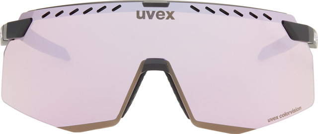 uvex pace stage CV sports glasses - black matte/pushy pink